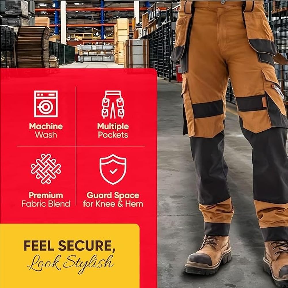 Juicy Trendz Men's Heavy Duty Work Cargo Pants – Reinforced